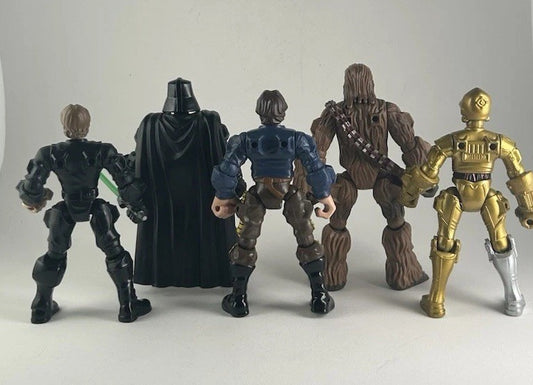 Star Wars Hero Mashers Lot of 5 (Luke, Darth Vader, Han Solo, Chewbacca & C-3PO)