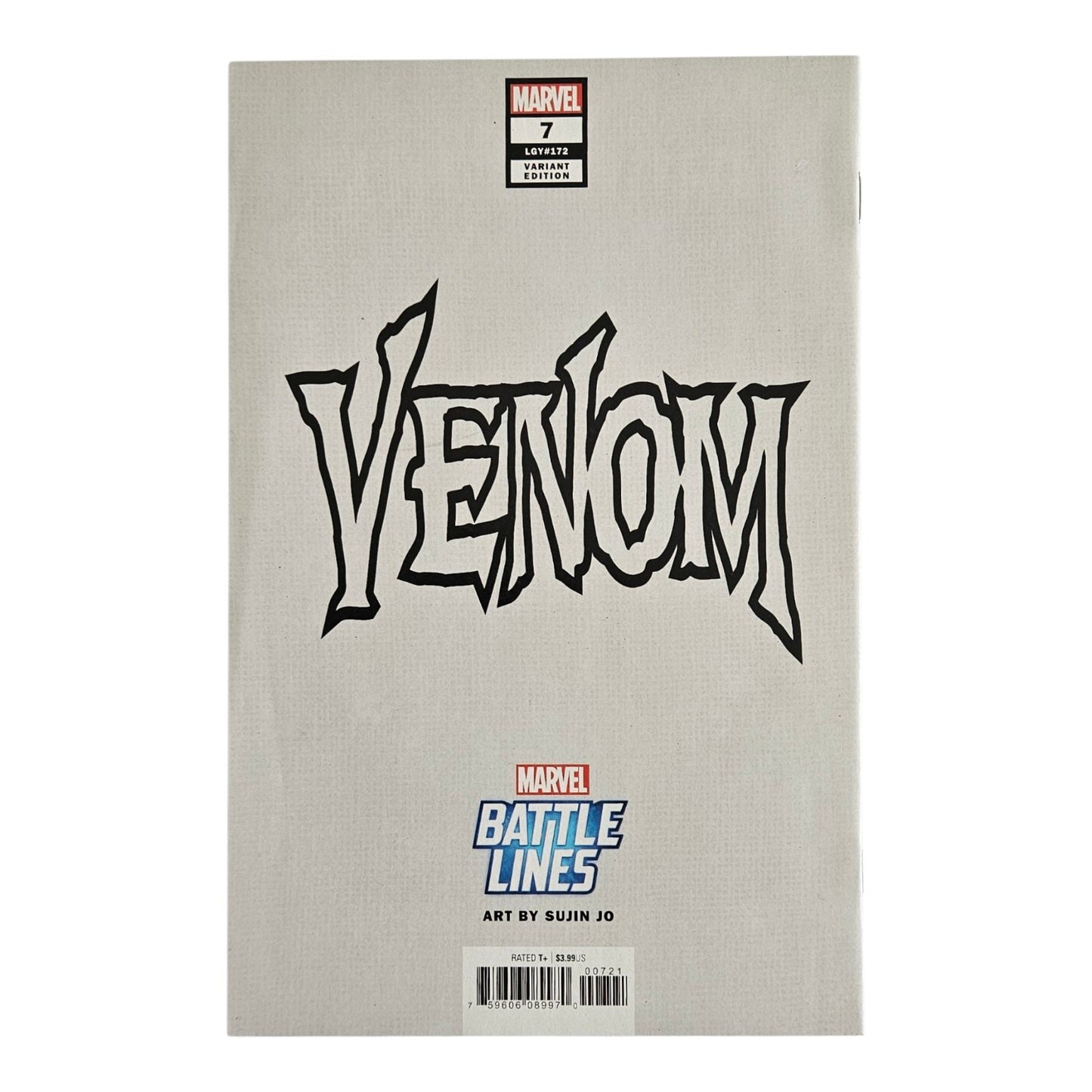 VENOM #7 (Marvel 2018) SUJIN JO Battle Lines VIRGIN Variant Legacy #172 (NM-)