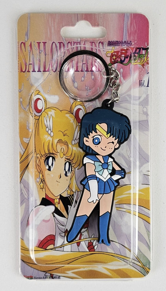 Authentic "SAILOR MERCURY" Sailor Moon PVC / Rubber Keychain (NEW)