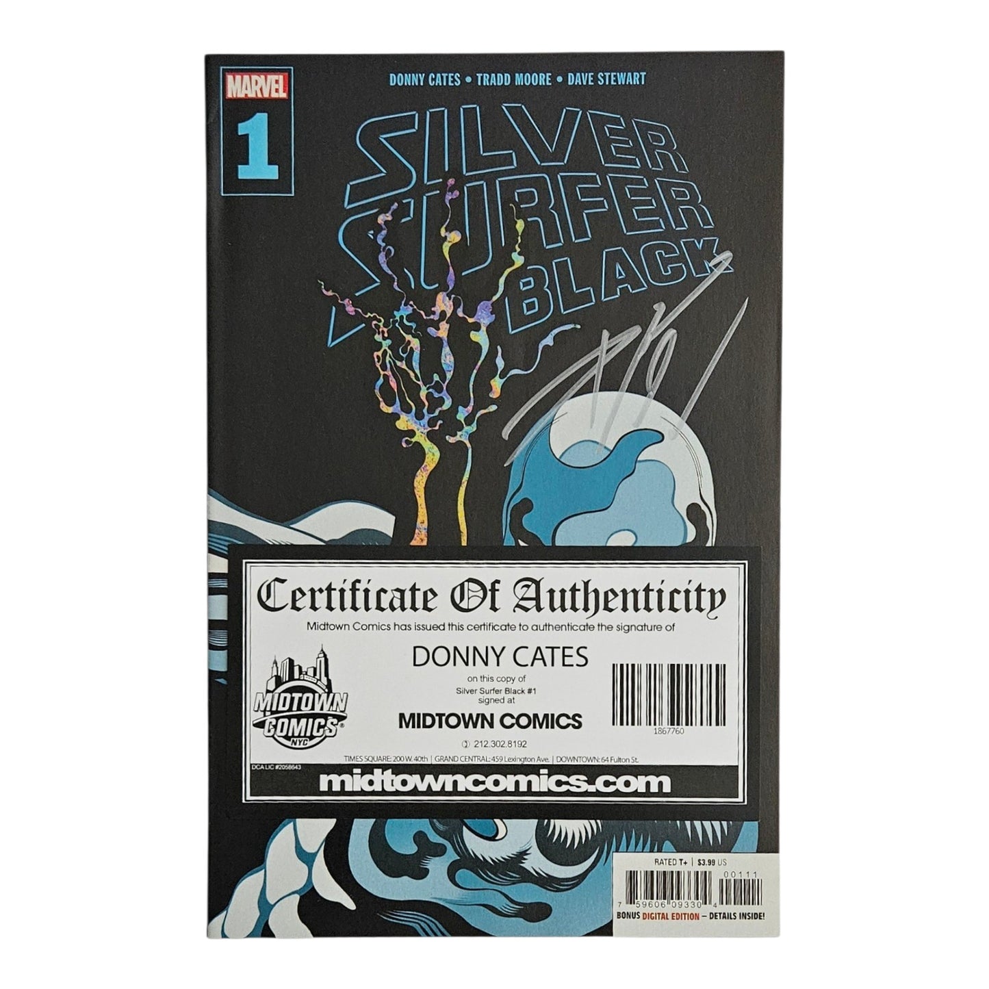 Silver Surfer Black #1 Signed by Donny Cates Limited Edition COA