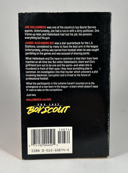 THE LAST BOY SCOUT Dan Becker (1992, Paperback) Movie Tie-in, First Print, RARE