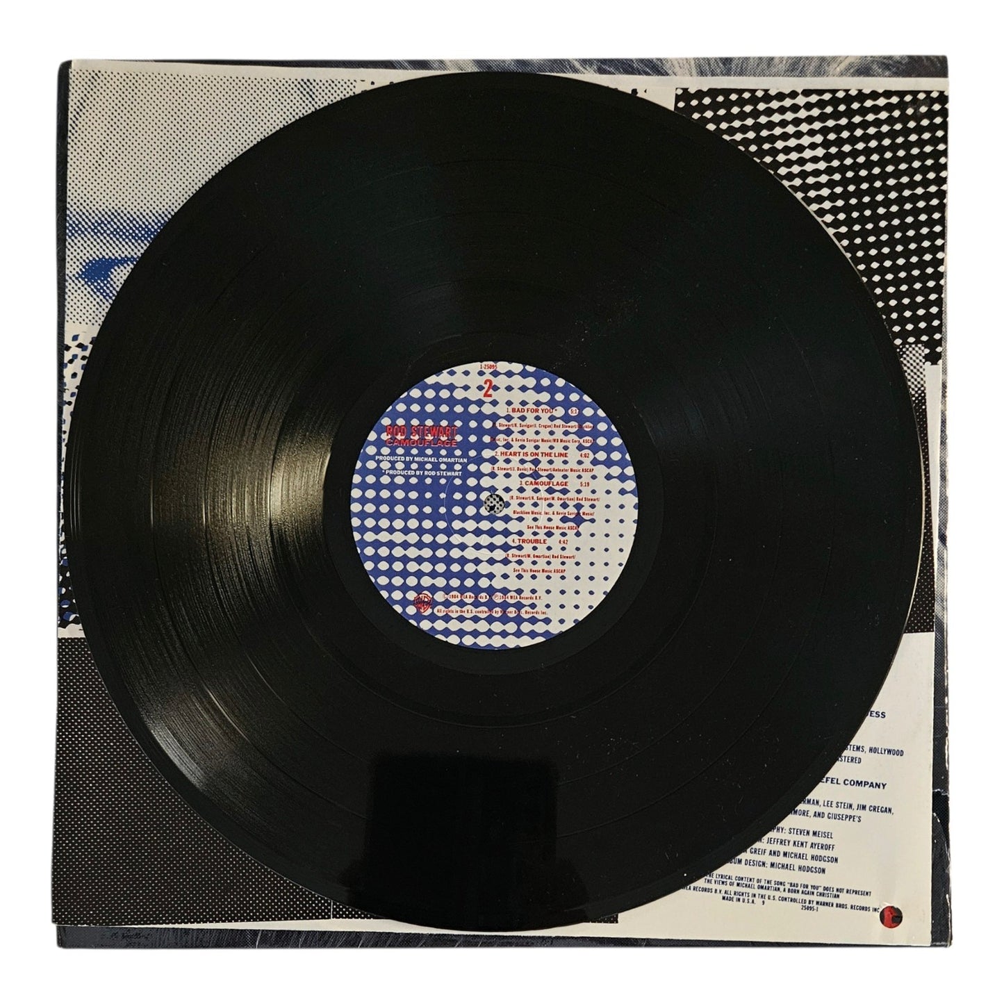 Rod Stewart Camouflage LP WCA RECORDS 1984