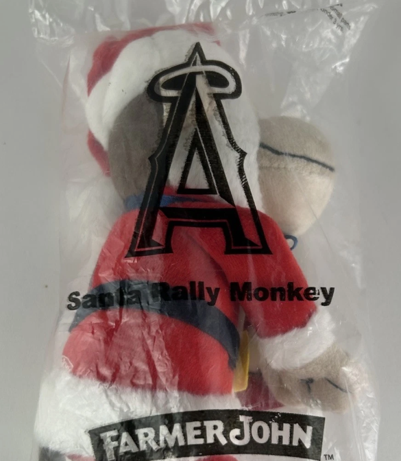MLB Los Angeles Angels of Anaheim SANTA RALLY MONKEY Plush SGA 06-16-17 NIB