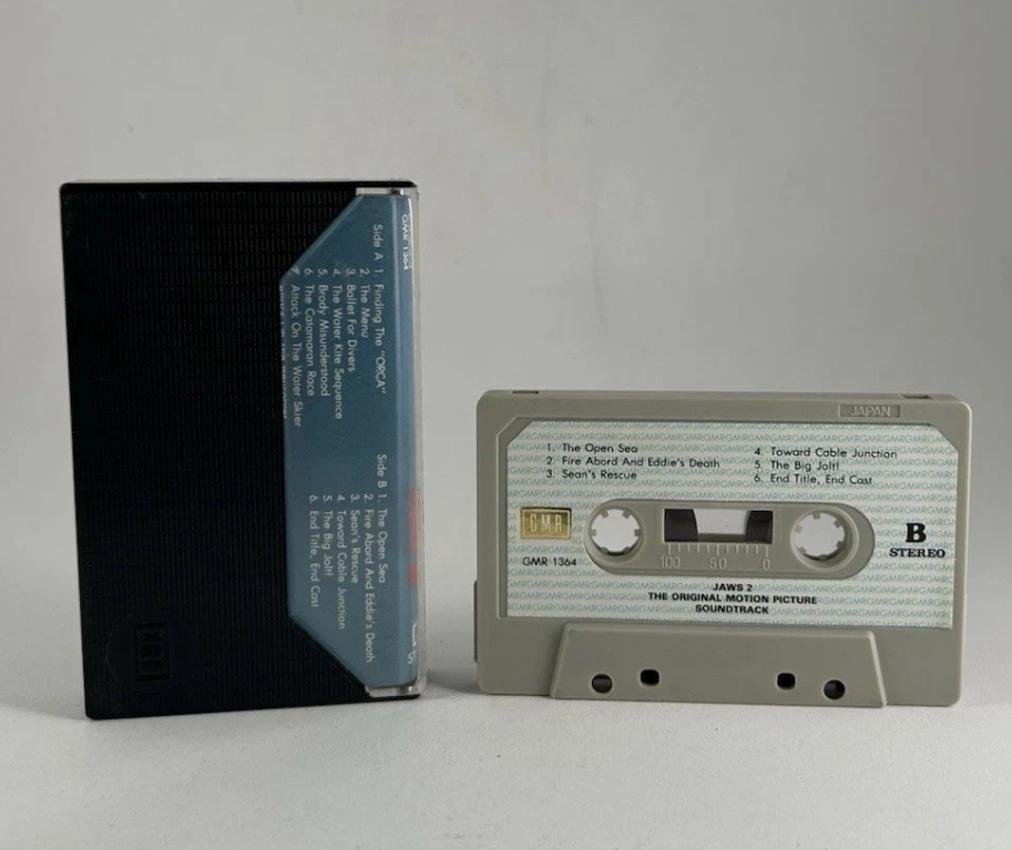 RARE Jaws 2 Soundtrack - John Williams GMR Foreign Bootleg Release Cassette Tape