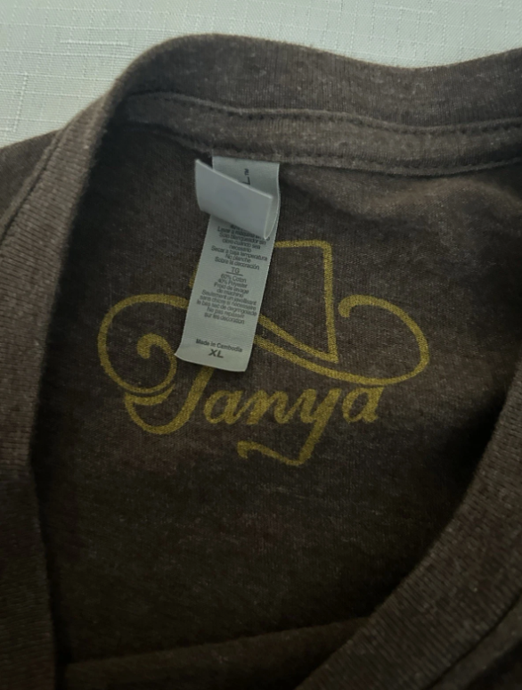 TANYA TUCKER Country Music Star Next Level Branded Brown Women’s T-shirt Size XL