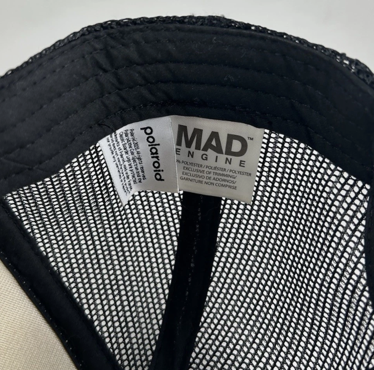 Polaroid Trucker Cap Snapback Puffy Color Spectrum Rainbow Black Mesh Hat NEW!