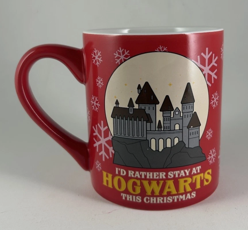 Harry Potter “I’d Rather Stay At Hogwarts This Christmas” 14 oz Ceramic Mug Cup