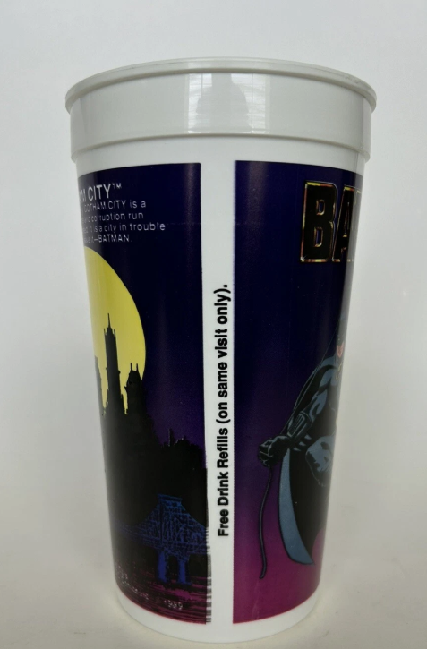 Vintage 1989 Taco Bell BATMAN (Gotham City) Collectible Plastic Cup 32 OZ