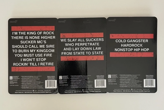 Super7 RUN-DMC ReAction Figures (RUN, DMC & Jam Master Jay) Set of 3 SEALED NEW