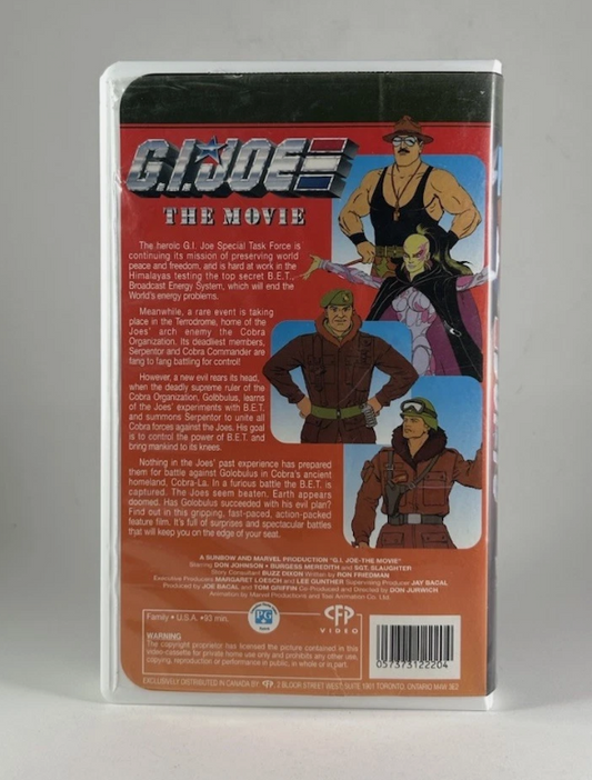 G.I. Joe The Movie (1987 VHS) Don Johnson Hasbro Marvel Animation Clamshell Case
