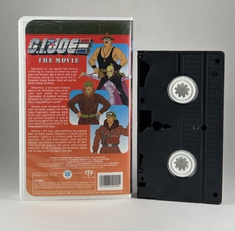 G.I. Joe The Movie (1987 VHS) Don Johnson Hasbro Marvel Animation Clamshell Case