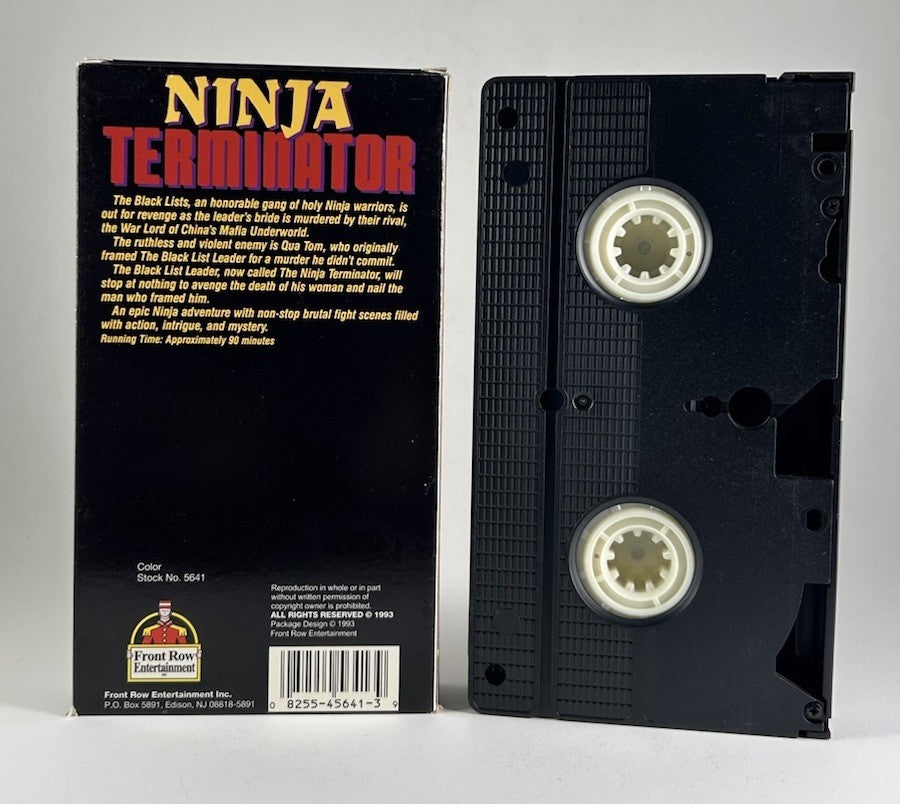 NINJA TERMINATOR Rare & OOP Martial Arts Action Front Row Entertainment VHS 1993