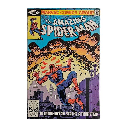 Amazing Spider-Man #218 (Marvel Comics July 1981) Mud-Thing Appearance (VF-)