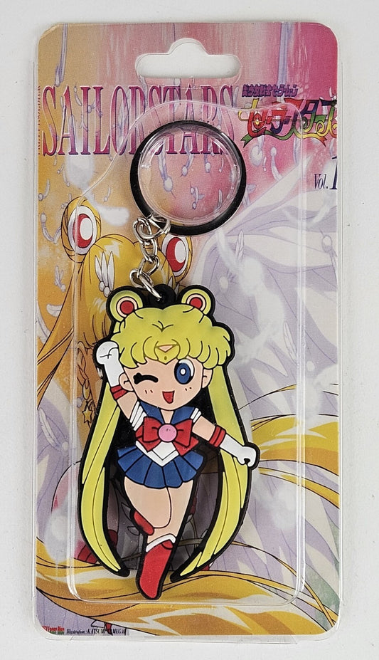 Authentic SAILOR MOON SD Moon Wink PVC / Rubber Keychain (NEW)
