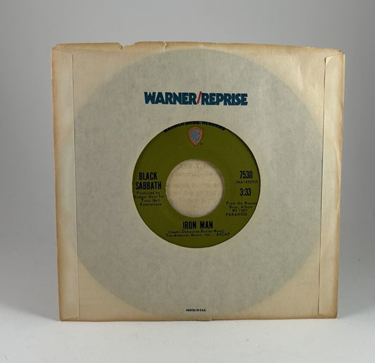 Vintage 1971 Black Sabbath ‎Iron Man / Electric Funeral 7" Record Single 45 Ozzy