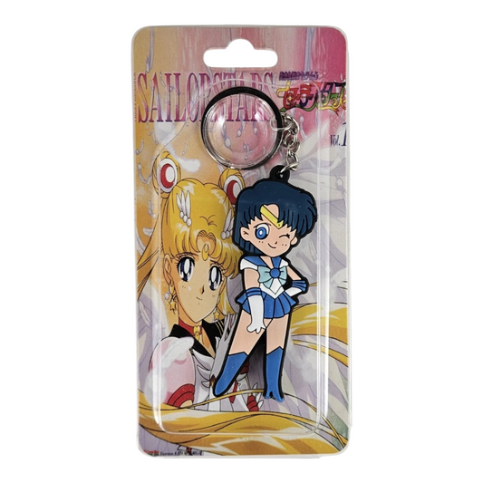 Authentic "SAILOR MERCURY" Sailor Moon PVC / Rubber Keychain (NEW)