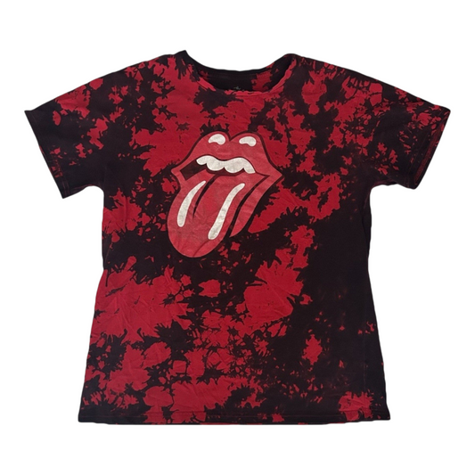 THE ROLLING STONES Officially Licensed Band Logo Tie-Dye T-Shirt Size XL