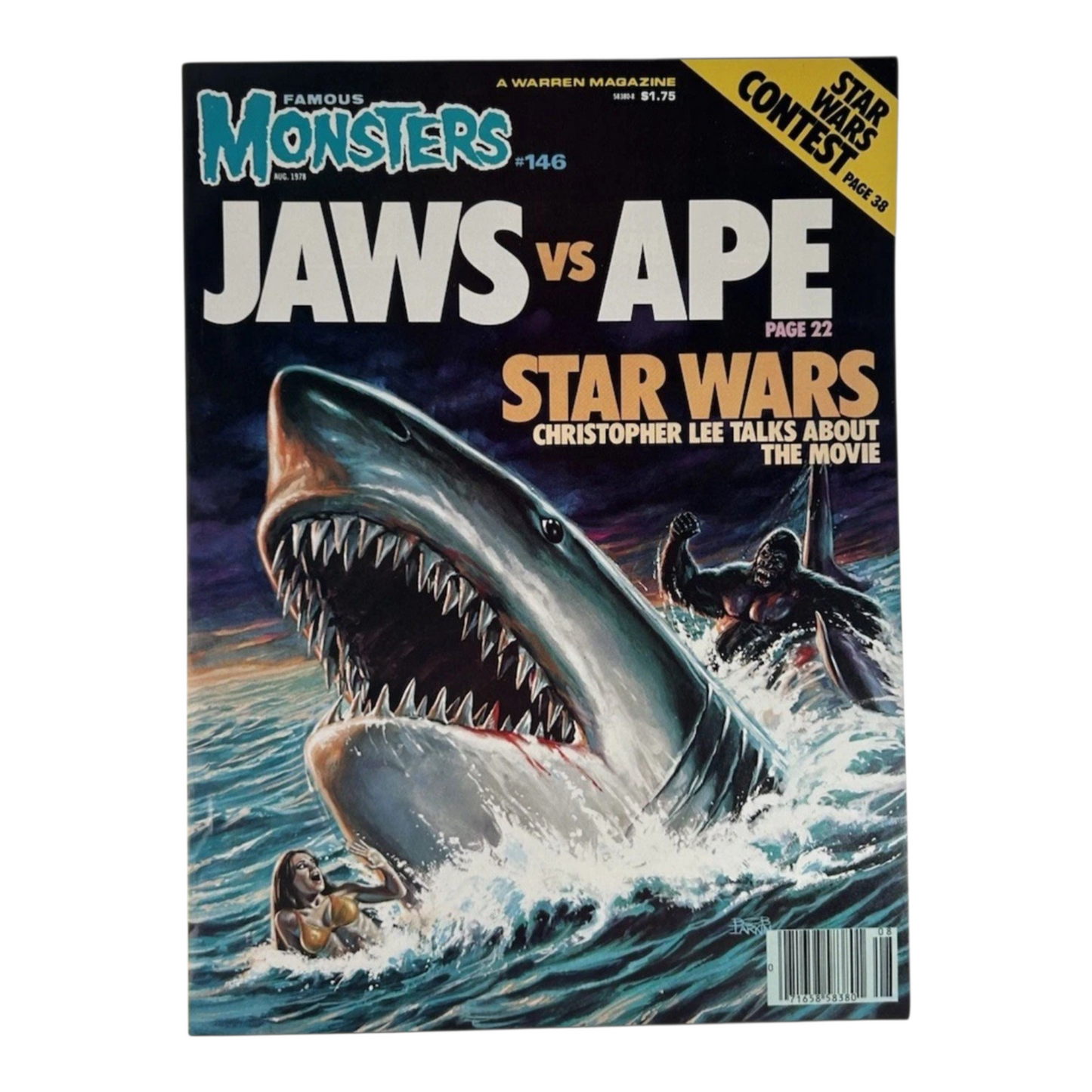 Famous Monsters #146 Aug. 1978 JAWS vs APE Christopher Lee on Star Wars VF+