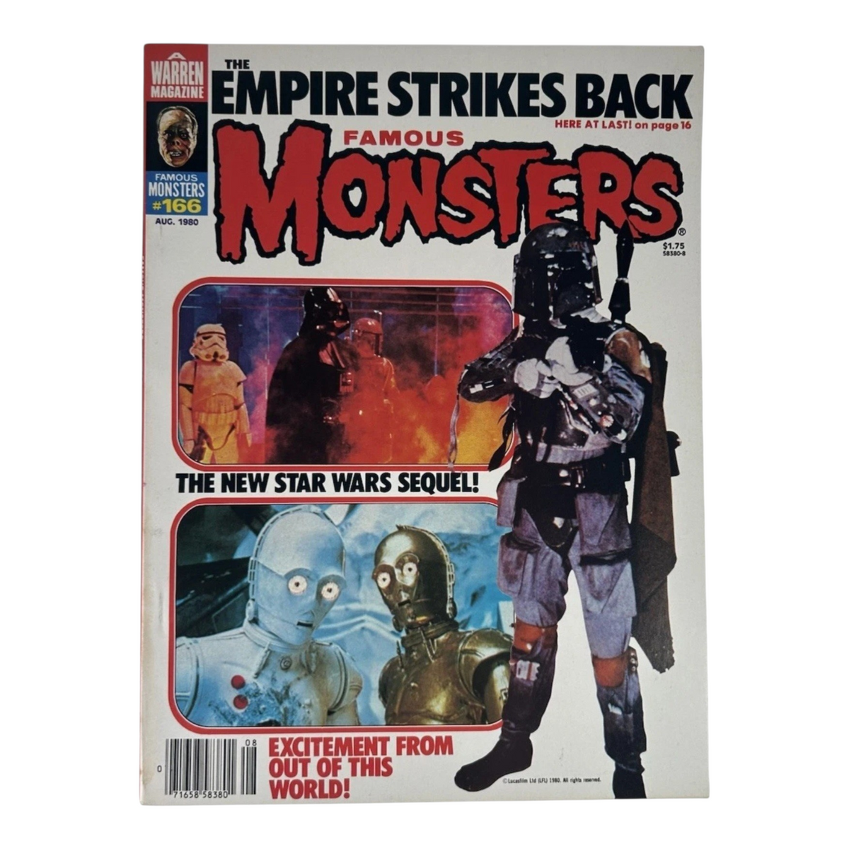 Famous Monsters Magazine #166 Aug. 1980 STAR WARS ESB Boba Fett Cover MINT!