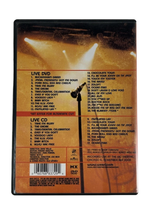 WEEN: Live In Chicago (DVD, 2004) w/ Audio CD & Booklet Insert RARE OOP