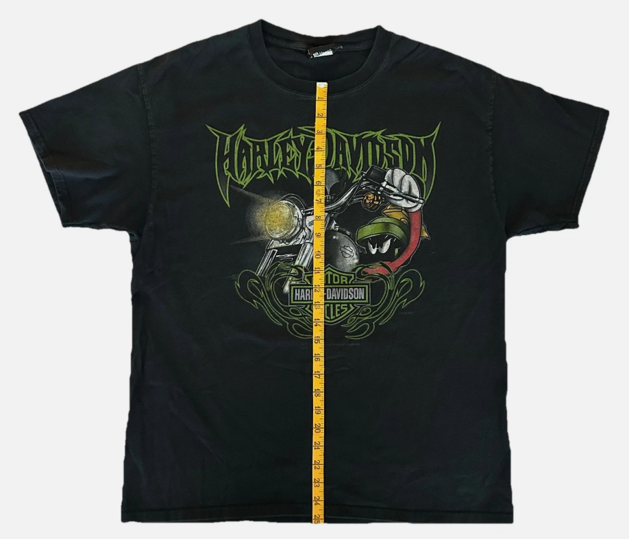 Harley Davidson LOONEY TUNES Las Vegas Marvin Martian Motorcycle Biker T-Shirt L