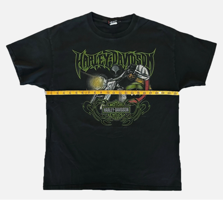 Harley Davidson LOONEY TUNES Las Vegas Marvin Martian Motorcycle Biker T-Shirt L