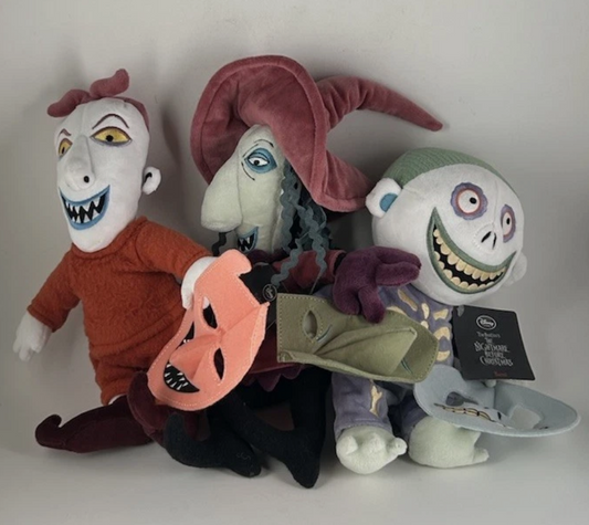 Disney Nightmare Before Christmas LOCK, SHOCK & BARREL 11" Plush Set of 3 NWT