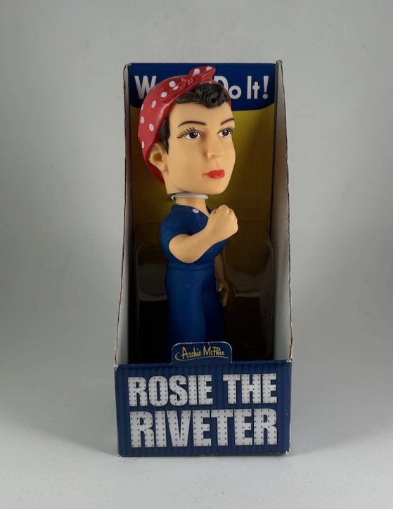 Rosie The Riveter "We Can Do It!" Bobble Head Figure by Archie McPhee NEW!