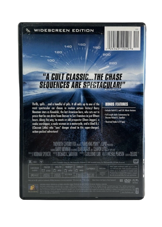 Vanishing Point (1971) US & UK Versions (DVD, 2003 w/ Insert) Car Chase Classic