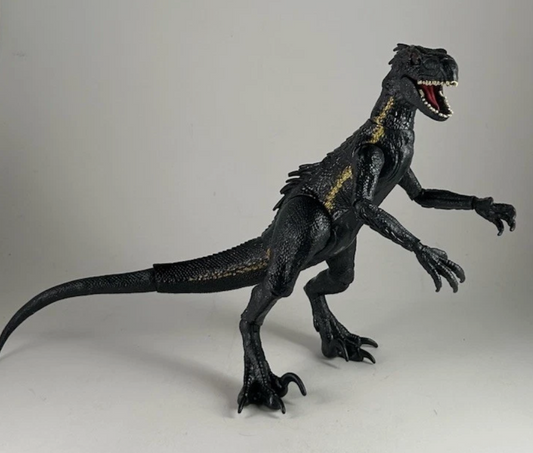 Jurassic World Super Poseable INDORAPTOR 16” Inch Black & Gold Dinosaur Mattel