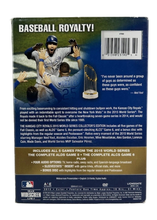 2015 Kansas City Royals World Series Collectors Edition 8 DVD Boxed Set Baseball