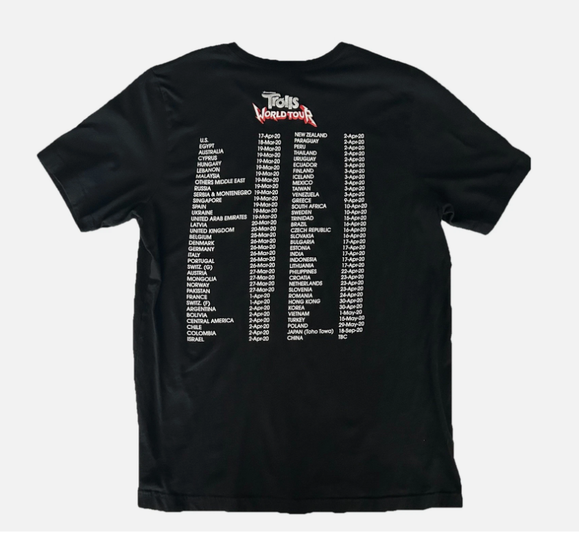 Rare Dreamworks TROLLS World Tour Promo T-Shirt Size XL