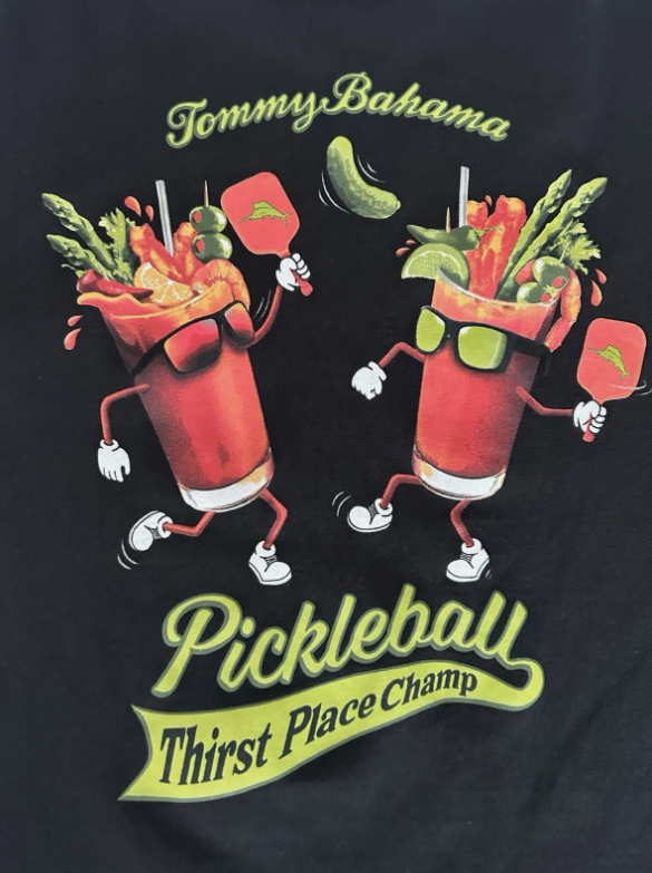 Tommy Bahama PICKLEBALL THIRST PLACE CHAMP Black T-Shirt Size XL