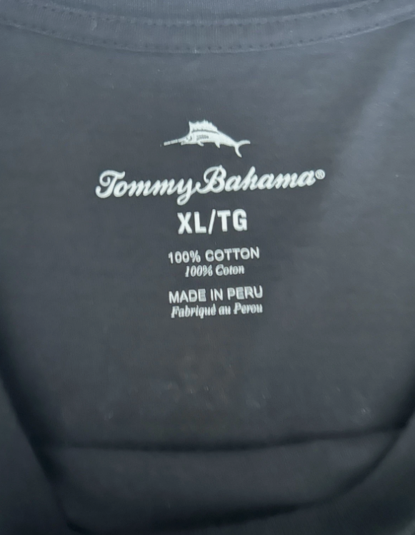 Tommy Bahama PICKLEBALL THIRST PLACE CHAMP Black T-Shirt Size XL