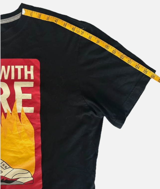 Nike Air Jordan 5 Retro "Play With Fire" Men's Black T-Shirt SIZE XL