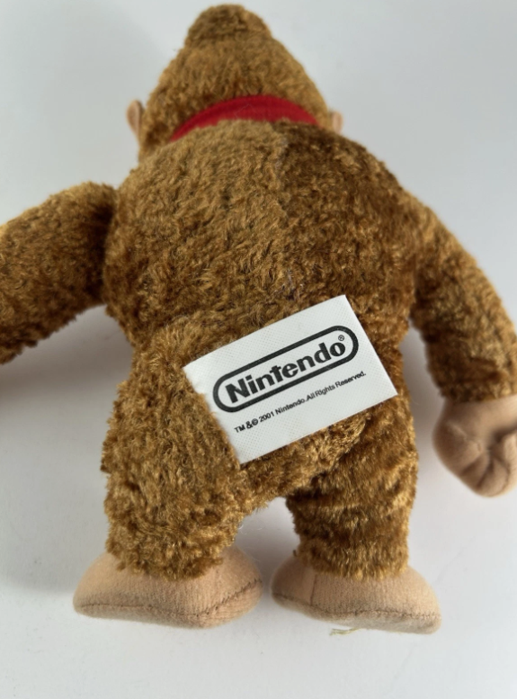 Nintendo Super Mario Bros DONKEY KONG Chenille Kellytoy 8” inch Plush 2001