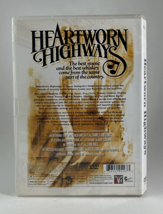 Heartworn Highways (DVD, 2003) Townes Van Zandt, David Allan Coe, RARE OOP
