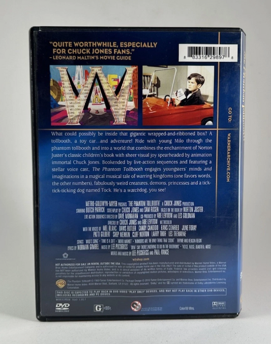 The Phantom Tollbooth (1969) Warner Archives Remastered (DVD, 2010) OOP