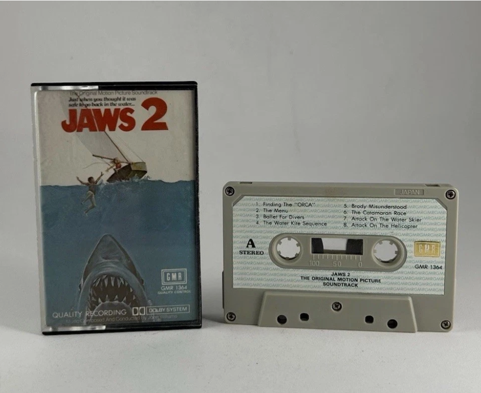 RARE Jaws 2 Soundtrack - John Williams GMR Foreign Bootleg Release Cassette Tape
