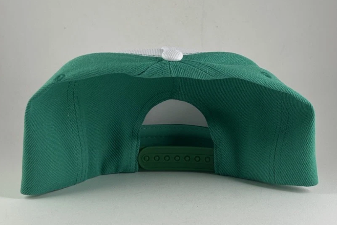 Dude Perfect DP Promo Snapback Hat Cap Sports Logo Green White OSFA Adjustable