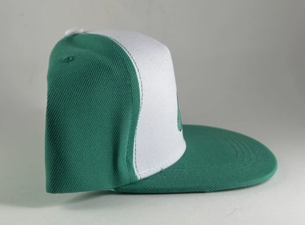 Dude Perfect DP Promo Snapback Hat Cap Sports Logo Green White OSFA Adjustable