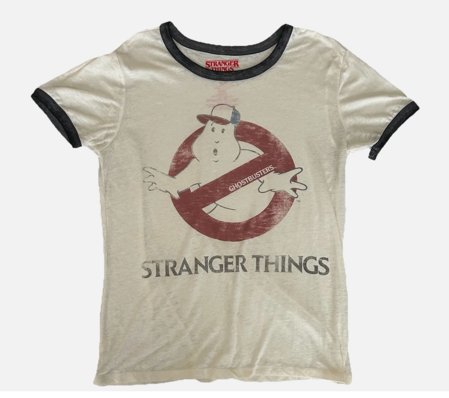 Stranger Things Ghostbusters Ringer Tee Shirt Sheer Lightweight Women’s Size XXL