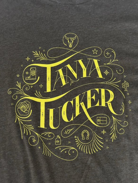 TANYA TUCKER Country Music Star Next Level Branded Brown Women’s T-shirt Size XL