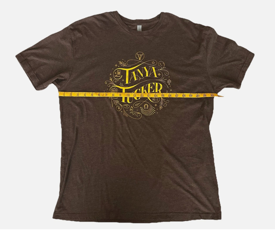 TANYA TUCKER Country Music Star Next Level Branded Brown Women’s T-shirt Size XL