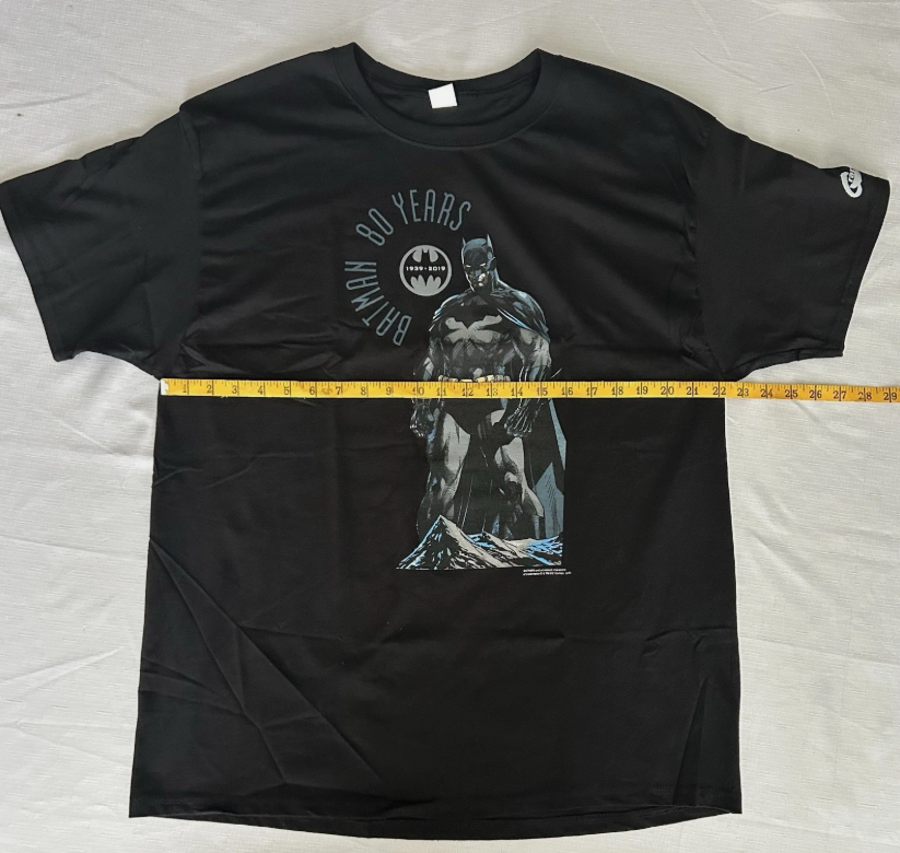 Rare Batman 80 Years Anniversary Promo Graphitti Black T Shirt Size X-Large XL