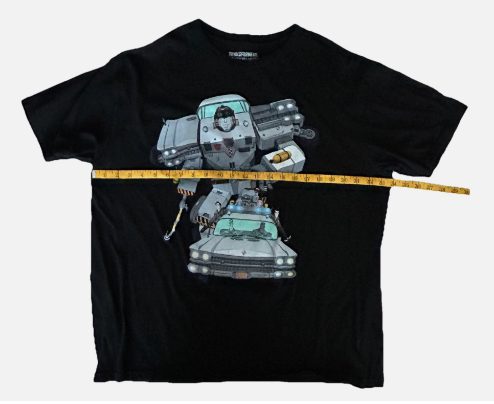 Transformers x Ghostbusters Crossover ECTOTRON Ecto-1 T-Shirt Men's Size: XL