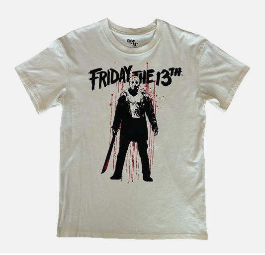 Friday the 13th Jason Voorhees Horror Movie White T-Shirt Size: Medium