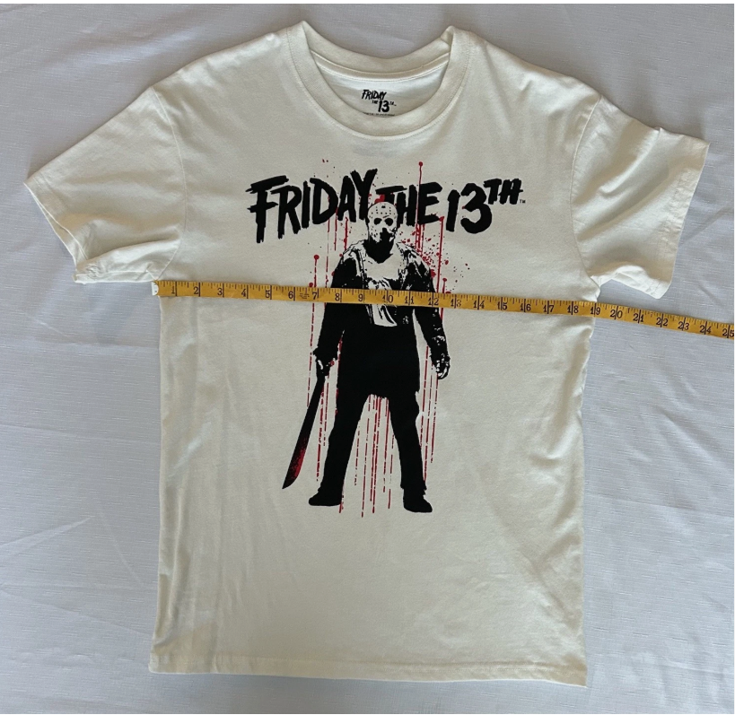 Friday the 13th Jason Voorhees Horror Movie White T-Shirt Size: Medium