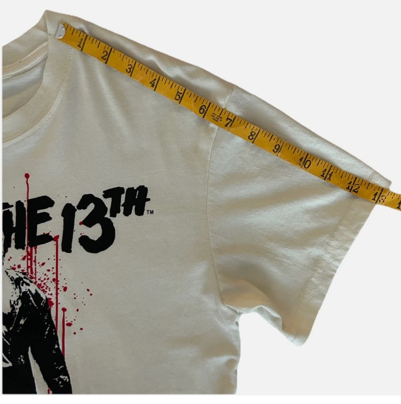 Friday the 13th Jason Voorhees Horror Movie White T-Shirt Size: Medium