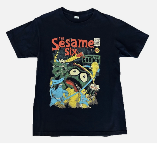 Rare TeeFury SESAME SIX (Sesame Street Fantastic Four Parody) T-Shirt Size: Small